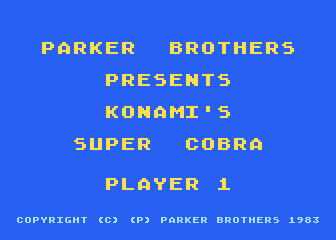 Super Cobra title screen for Atari 5200